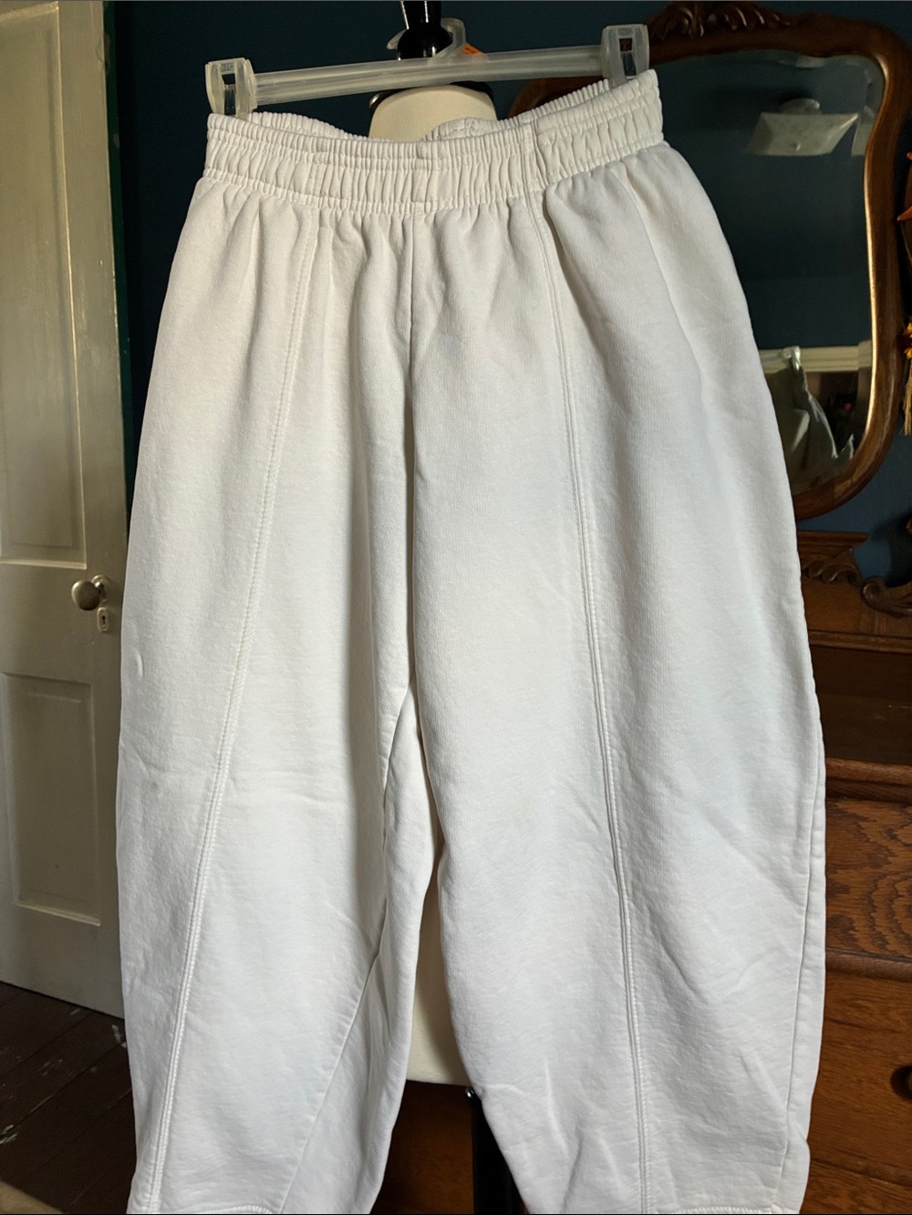 Zara White Kids Elastic-Waist Sweatpants